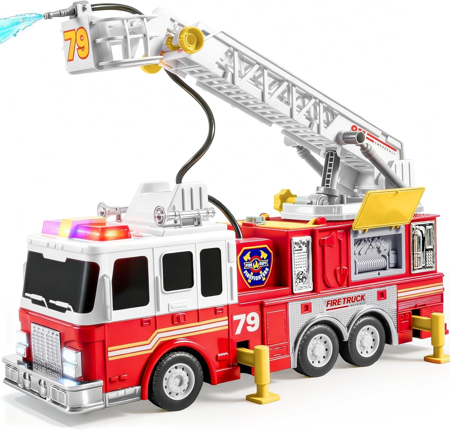 Joyin toddler fire truck toy with ladder